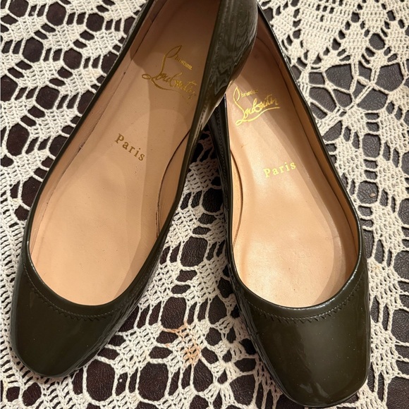 Christian Louboutin Dark Green Flats